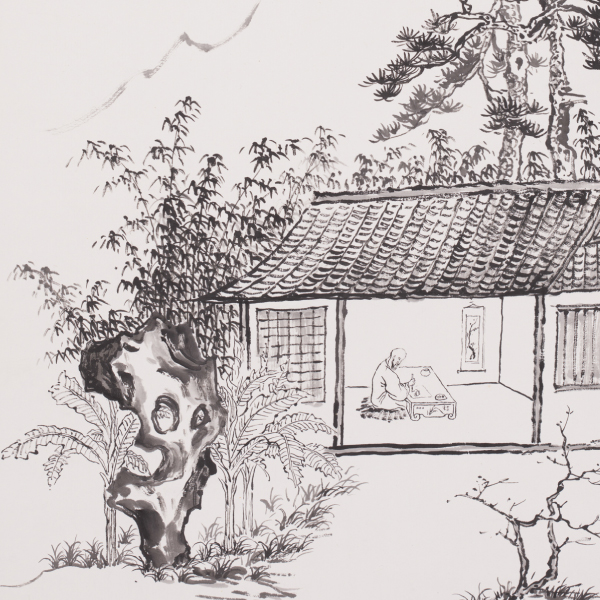 冬心先生作畫圖